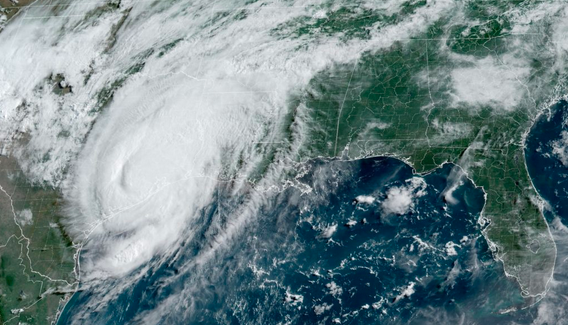 Hurricane Beryl over Texas